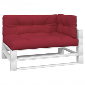 Pallet Cushion Set of 3 Wine Red 100% Polyester Large