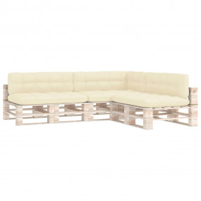 Sofa Cushion Set of 7 Cream 100% polyester