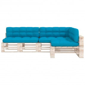 Sofa Cushion Set of 7 Blue Polyester Water-resistant ma...