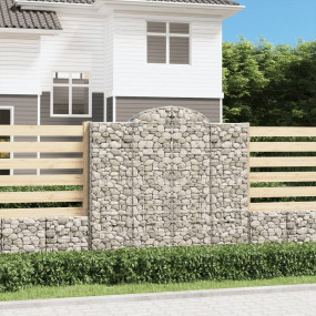 Gabion Basket Set of 15 Silver Galvanized Iron Extra La...