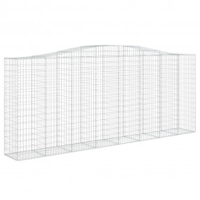 Gabion Basket Set of 8 Silver Galvanized iron 157.5x19....