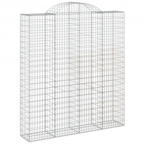 Gabion Basket Set of 15 Silver Galvanized Iron Extra La...
