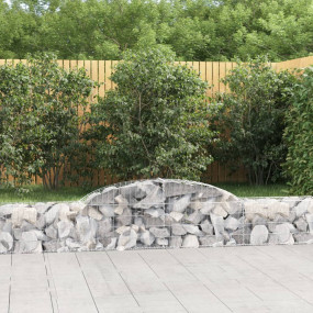 Gabion Basket Set of 7 Silver Galvanized Iron
