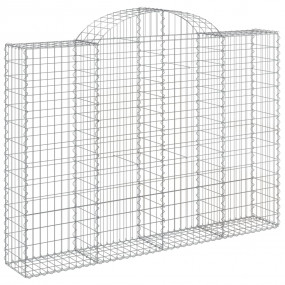 Gabion Basket Set of 25 Silver Galvanized Iron Large Du...