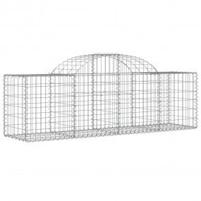 Gabion Basket Set of 2 Silver Galvanized Iron Large Tou...