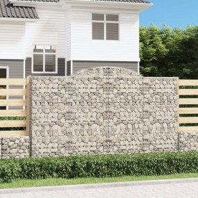 Gabion Basket Set of 10 Silver Galvanized iron Extra La...