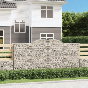 Gabion Basket Set of 15 Silver Galvanized Iron
