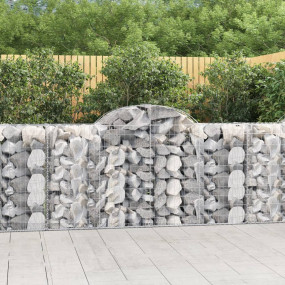 Gabion Basket Set of 5 Silver Galvanized iron Large