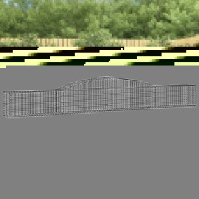 Gabion Basket Set of 2 Silver Galvanized iron Extra Lon...