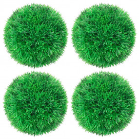 Green Artificial Boxwood Ball Polyethylene 4.7 in diame...