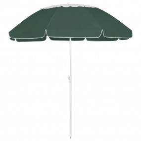 Beach Parasol Green Polyester 118.1 in Tiltable Beach P...