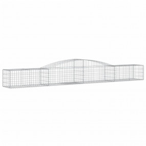 Gabion Basket Set of 5 Silver Galvanized iron Large