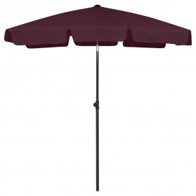 Beach Parasol Bordeaux Red Polyester Standard Tiltable