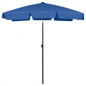 Beach Parasol Azure blue Polyester Medium Tiltable