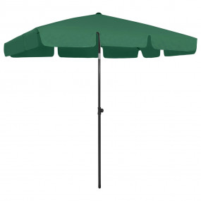 Beach Parasol Green Polyester 78.7x49.2 in Tiltable