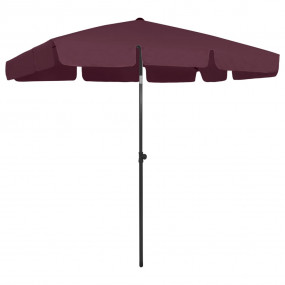 Beach Parasol Bordeaux red Polyester
