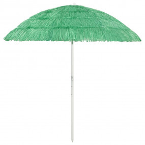Hawaii Beach Parasol Green Polyester Medium Tiltable Pa...