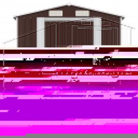 Garden Shed Dark Brown Galvanized Steel 75.6 x 205.5 x ...