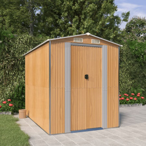 Garden Shed Light brown Galvanized steel 75.6 x 108.0 x...