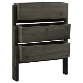Planter Grey Solid firwood with a grey water-based fini...