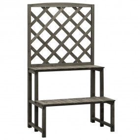 Planter Grey Solid firwood Medium Planter Rectangular