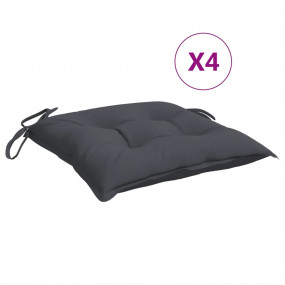 Chair Cushion Set of 4 Charcoal