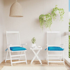 Chair Cushion Set of 2 Light Blue Oxford fabric (100% p...