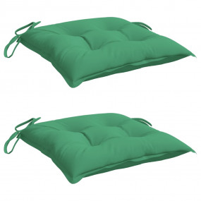 Chair Cushion Set of 2 Green Oxford fabric (100% polyes...