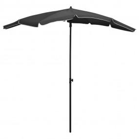 Garden Parasol Anthracite Polyester, Steel Large Tiltab...