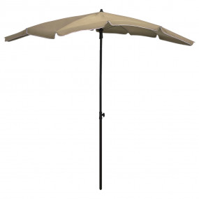 Garden Parasol Taupe Polyester, Steel 78.7x51.2 in Tilt...
