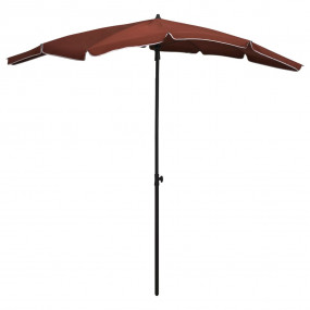 Garden Parasol Terracotta Fabric (100% polyester), stee...