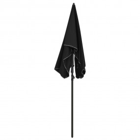 Garden Parasol Black Polyester 78.7 x 51.2 in Collapsib...