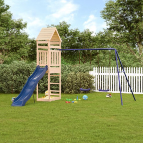 Outdoor Play-set Natural wood, Blue Solid pine wood, Po...