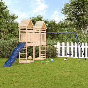 Outdoor Play-set Natural Wood Solid Pine Wood Large