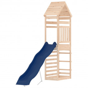 Outdoor Play-set Pine Wood, Blue Solid Pine Wood, Polyp...