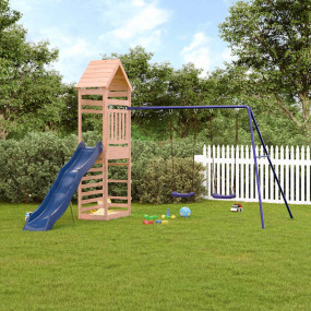 Outdoor Play-set Brown, Blue Solid Douglas Fir wood, Po...