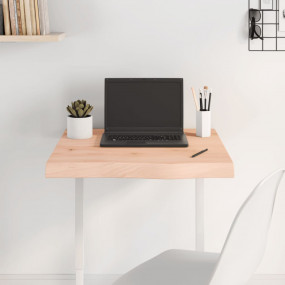 Table Top Medium brown Solid oak wood 23.6X23.6 in Tabl...