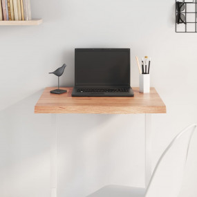 Table Top Light brown Solid oak wood 23.6x23.6 in Durab...