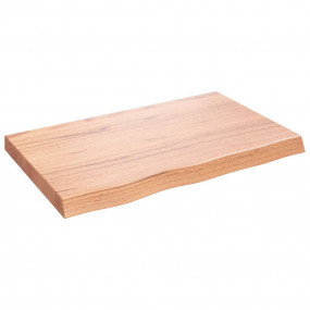 Table Top Light brown Solid oak wood 31.5x19.7 in Table...