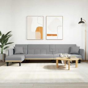 L-shaped Sofa Bed Light grey