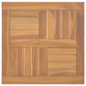 Table Top Teak Solid Teak Wood 19.7 x 19.7 in Durable T...