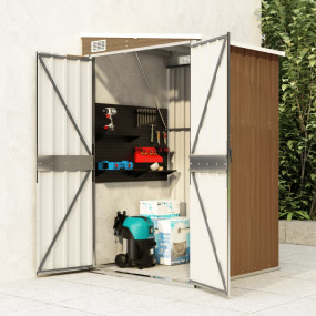 Garden Shed Brown Galvanized steel, metal Medium Garden...