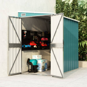 Garden Shed Green Galvanized Steel 46.5 x 76.4 x 70.1 i...