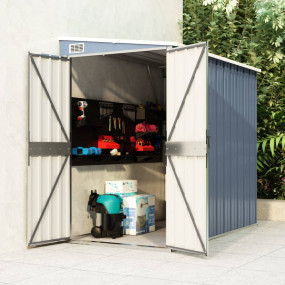 Garden Shed Gray Galvanized steel, metal Medium Durable