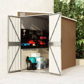 Garden Shed Brown (wood-like finish) Galvanized steel, ...