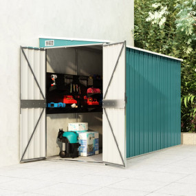 Garden Shed Green Galvanized steel, metal Large Garden ...