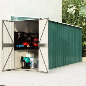 Garden Shed Green Galvanized steel and metal Large Gard...
