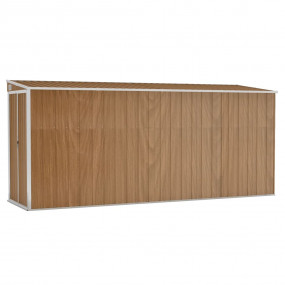 Garden Shed Wood Look Brown Galvanized steel Large Gard...