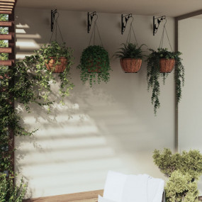 Hanging Plant Bracket Set of 4 Black