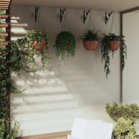 Hanging Plant Bracket Set of 4 Black